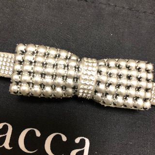 アッカ(acca)のacca  パールリボンバレッタ（シルバー）(バレッタ/ヘアクリップ)