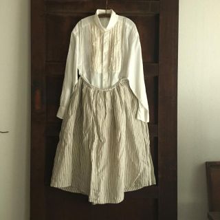 ネストローブ(nest Robe)の値下げ♡Joie de Vivre ストライプ サスペンダースカート ワンピース(サロペット/オーバーオール)