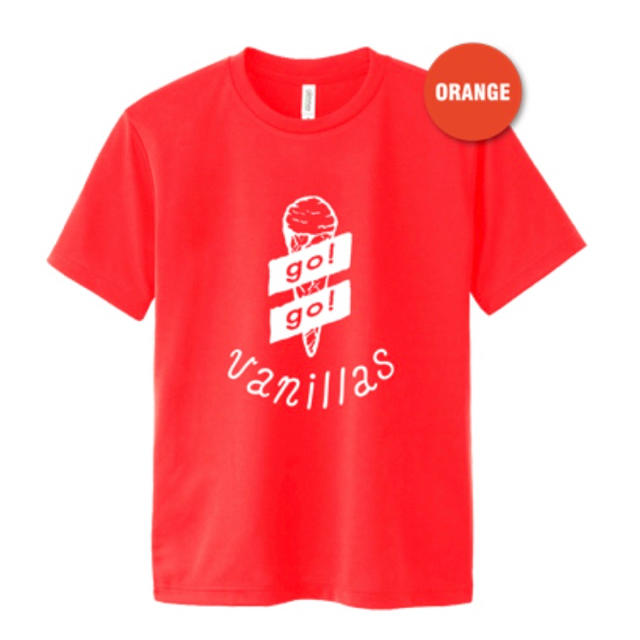 go!go!vanillas 蛍光ロゴTシャツ ORANGE レディースのトップス(Tシャツ(半袖/袖なし))の商品写真