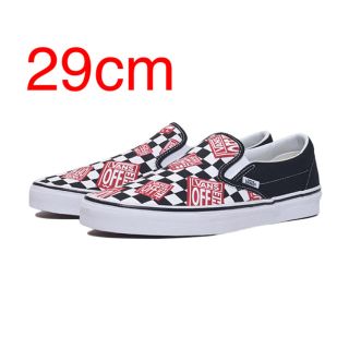 ヴァンズ(VANS)の29cm VANS バンズ スリッポン チェッカー シュプリーム オフホワイト(スニーカー)