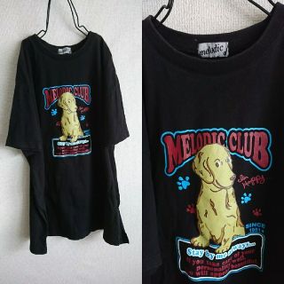 サンタモニカ(Santa Monica)のオールド古着 ビッグシルエット 犬プリント半袖Tシャツ(Tシャツ/カットソー(半袖/袖なし))