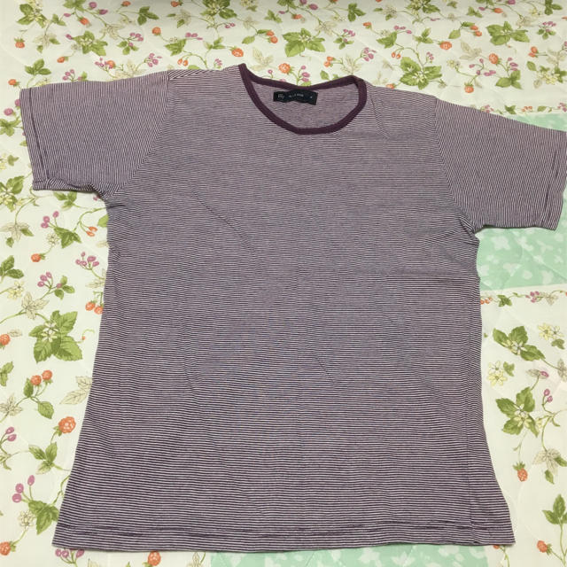 PLUS ONE(プラスワン)のプラスワン コットンTシャツ パープル 半袖 メンズのトップス(Tシャツ/カットソー(半袖/袖なし))の商品写真