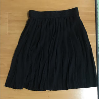 シマムラ(しまむら)のプリーツスカート 黒(ひざ丈スカート)