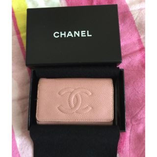 シャネル(CHANEL)のリペリカ様専用 CHANEL キーケース キャビアスキン ピンク(キーケース)