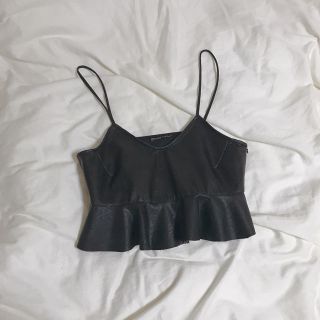 ザラ(ZARA)のleather camisole(キャミソール)