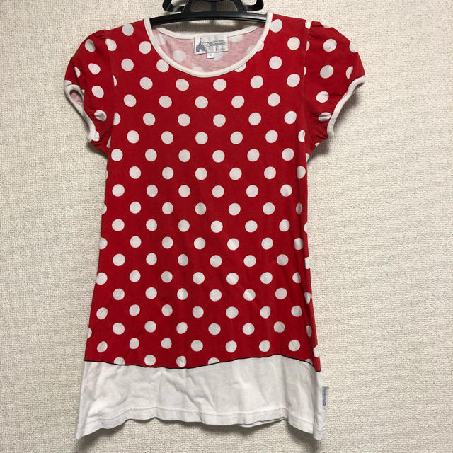 Disney(ディズニー)のディズニーランド キッズ ミニーTシャツワンピース キッズ/ベビー/マタニティのキッズ服女の子用(90cm~)(ワンピース)の商品写真