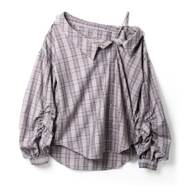 REDYAZEL(レディアゼル)のアシンメトリーチェックシャツ レディースのトップス(シャツ/ブラウス(長袖/七分))の商品写真