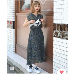 ダブルクローゼット(w closet)のw closet アソート柄シフォンワンピース(ロングワンピース/マキシワンピース)