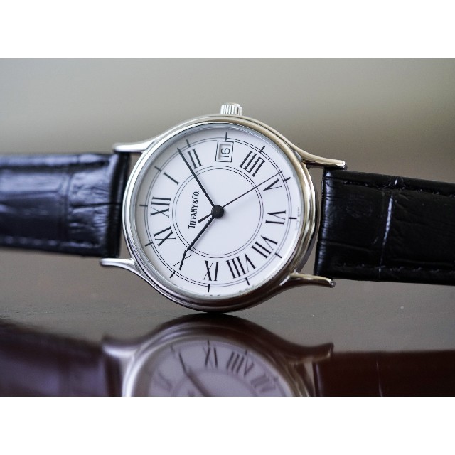 Tiffany & Co.(ティファニー)の美品 ティファニー シルバー ローマンインデックス メンズ Tiffany メンズの時計(腕時計(アナログ))の商品写真