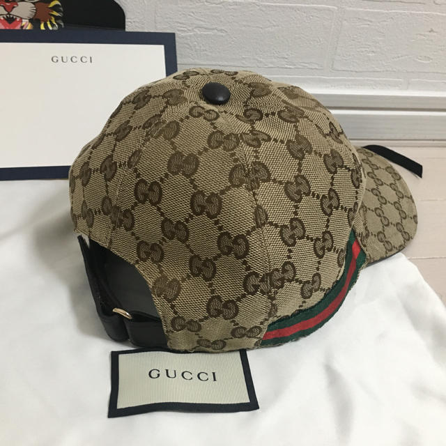 Gucci - 【るる様専用】M58 グッチ ベースボール キャップ ブラウンの ...