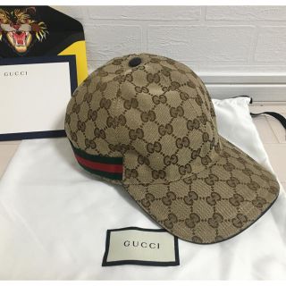 グッチ(Gucci)の【るる様専用】M58 グッチ ベースボール キャップ ブラウン(キャップ)