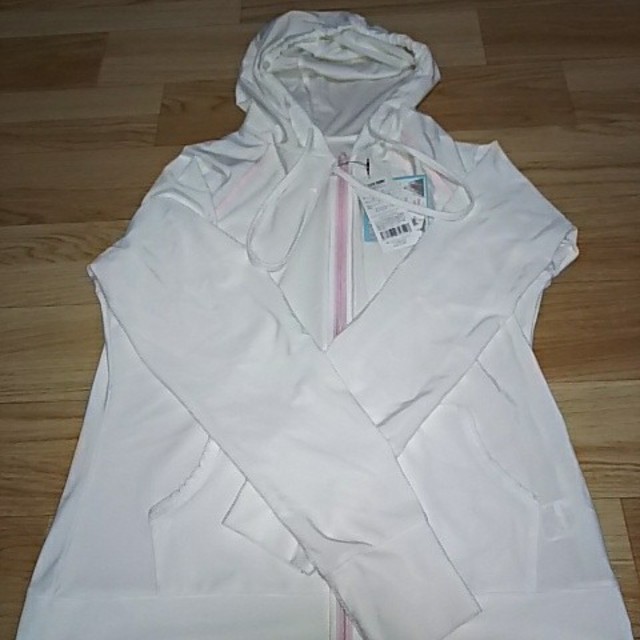 ラッシュガード　白　ピンクライン レディースの水着/浴衣(水着)の商品写真