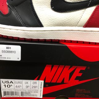 jordan1  bred toe og size28.5