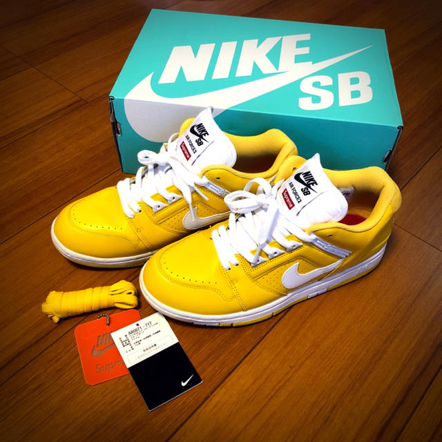 美品 SUPREME × NIKE SB AIR FORCE 2 yellow