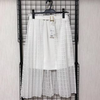 ページボーイ(PAGEBOY)の【PINK様 専用 お取り置き】PAGEBOY レース スカート 白(ロングスカート)