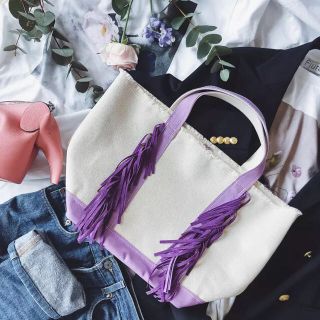 田中彩子 ayako SideFringeToteBag【S】/PURPLE(トートバッグ)