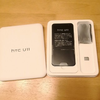 ハリウッドトレーディングカンパニー(HTC)のNono*様専用　HTC U11 ホワイト　制限○　sim解除済(スマートフォン本体)