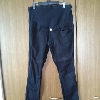 マタニティー スリム パンツ 普段M 黒(マタニティウェア)