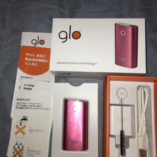 グロー(glo)のmiyu様専用 glo シャンパンレッド 超美品 送料無料(タバコグッズ)