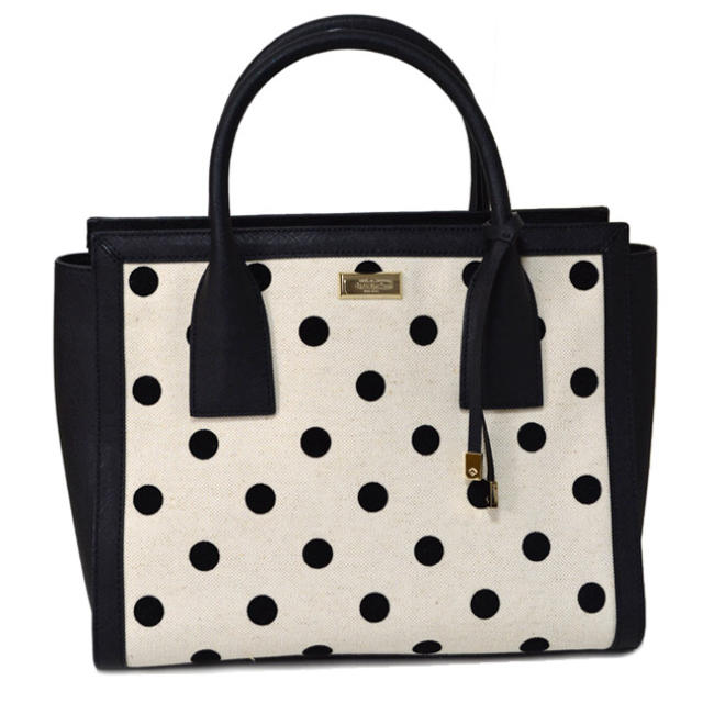 kate spade new york(ケイトスペードニューヨーク)のぴーちゃんさま専用！ケイトスペード  レザー切替キャンバストートバッグ レディースのバッグ(トートバッグ)の商品写真