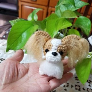 編みぐるみ パピヨンちゃんの通販 by み*アル's shop|ラクマ