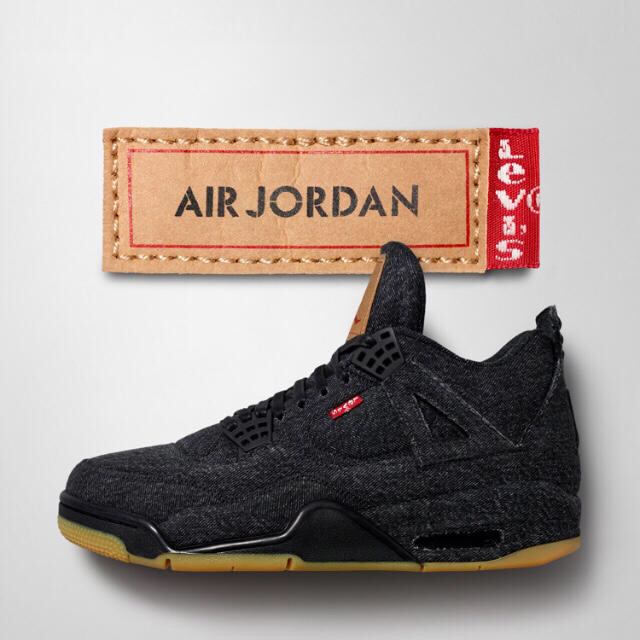 28cm ®️ Levi’s Air Jordan 4 Black Denim