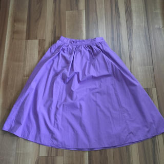 スローブイエナ(SLOBE IENA)の2018SS SLOBE IENA ギャザースカート パープル36(ひざ丈スカート)