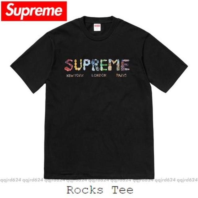 ステッカー付 Mサイズ★Supreme★Rocks Tee Black 国内正規