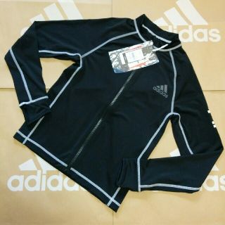 アディダス(adidas)の新品 100cm アディダス ジップアップ ラッシュガード ジュニア(水着)