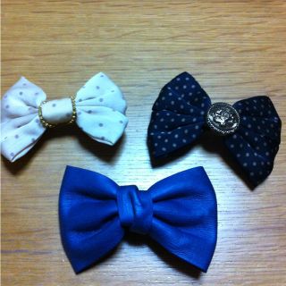 リボンバレッタセット(ヘアピン)