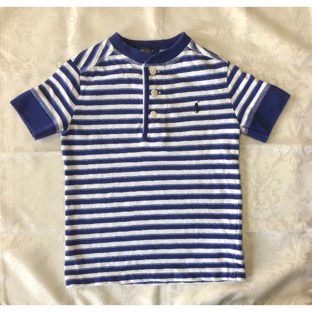 POLO RALPH LAUREN(ポロラルフローレン)の100 ラルフ ボーダー ヘンリーネック キッズ/ベビー/マタニティのキッズ服男の子用(90cm~)(Tシャツ/カットソー)の商品写真