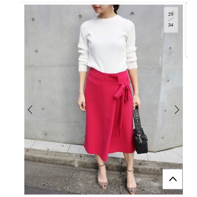 IENA(イエナ)のイエナ　IENA　ラップスカート　スカート　リボン　 レディースのスカート(ひざ丈スカート)の商品写真