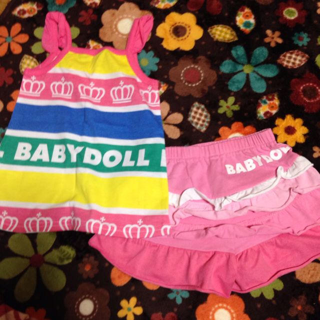 BABYDOLL(ベビードール)のベビードール＊フリフリセット キッズ/ベビー/マタニティのキッズ服女の子用(90cm~)(その他)の商品写真