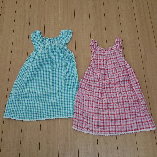 西松屋(ニシマツヤ)のセット売り♪夏 ワンピース size120 キッズ/ベビー/マタニティのキッズ服女の子用(90cm~)(ワンピース)の商品写真