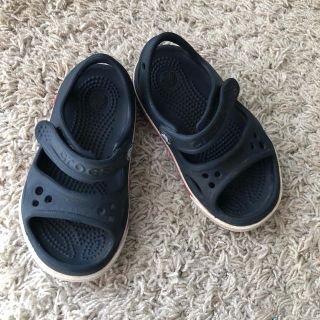 クロックス(crocs)のクロックス☆クロックバンド  キッズ c6 ネイビー(サンダル)