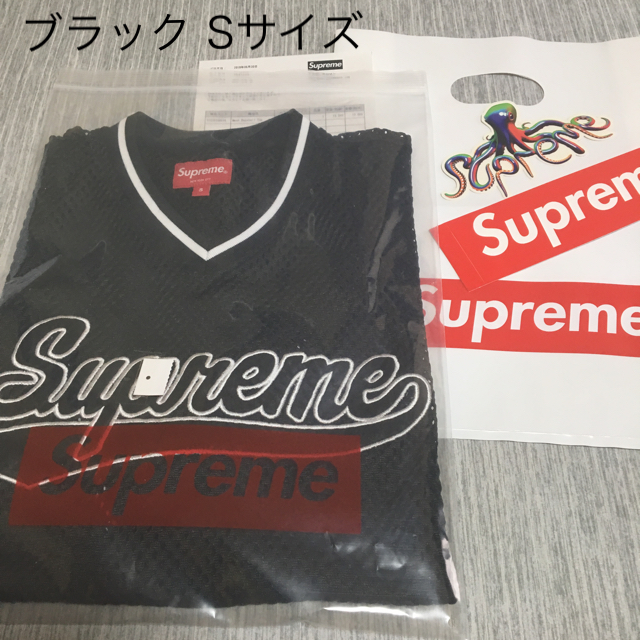 送料込みsizeL supreme MESH baseball top