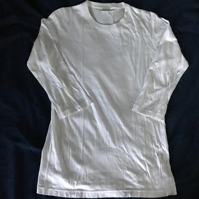 UNIQLO(ユニクロ)の7部丈Tシャツ 白 メンズのトップス(Tシャツ/カットソー(七分/長袖))の商品写真