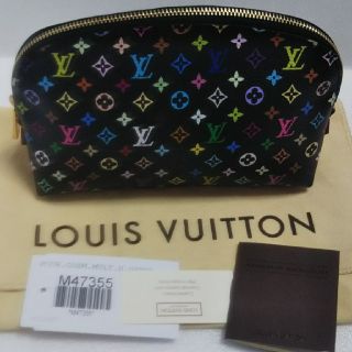 ヴィトン(LOUIS VUITTON) 化粧ポーチ ポーチ(レディース)(ブラック ヴィトン(LOUIS VUITTON) 化粧ポーチ ポーチ(レディース)(ブラック