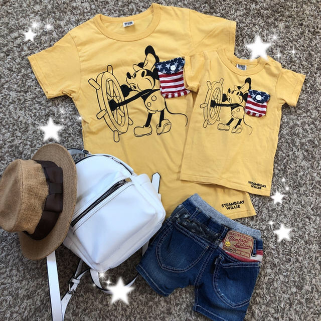 BREEZE(ブリーズ)の親子おそろいミッキーTシャツ♬BREEZE キッズ/ベビー/マタニティのキッズ服男の子用(90cm~)(Tシャツ/カットソー)の商品写真