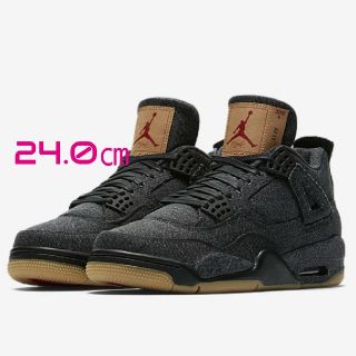 ナイキ(NIKE)の24.0 NIKE×Levi's AIR JORDAN 4 BG(スニーカー)