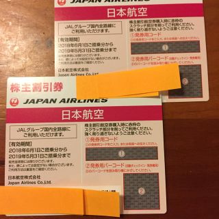 ジャル(ニホンコウクウ)(JAL(日本航空))のyuki25様専用JAL株主割引券2枚②(その他)