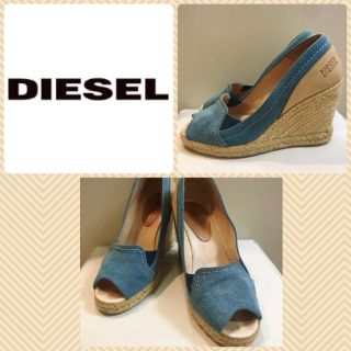 ディーゼル(DIESEL)のディーゼル♡デニム ウエッジ パンプス♡(ハイヒール/パンプス)