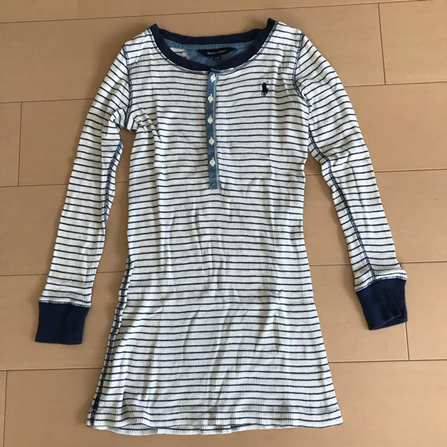 Ralph Lauren(ラルフローレン)のラルフローレン❤︎130 ボーダー カットソーワンピース キッズ/ベビー/マタニティのキッズ服女の子用(90cm~)(ワンピース)の商品写真