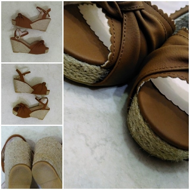 earth music & ecology(アースミュージックアンドエコロジー)のリボンサンダル（モカブラウン） レディースの靴/シューズ(サンダル)の商品写真