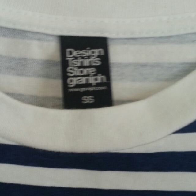 Design Tshirts Store graniph(グラニフ)のブルーボーダーTシャツ レディースのトップス(Tシャツ(半袖/袖なし))の商品写真