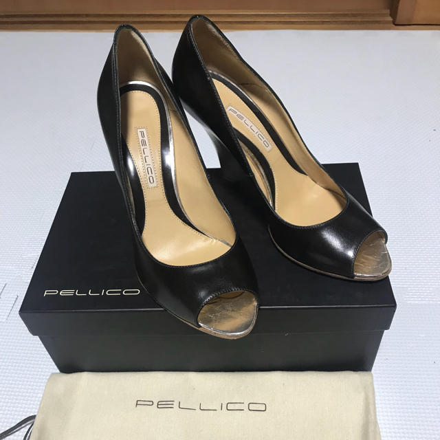 PELLICO(ペリーコ)の美品◆1回のみ使用◆PELLICOパンプス38 24㎝ レディースの靴/シューズ(ハイヒール/パンプス)の商品写真