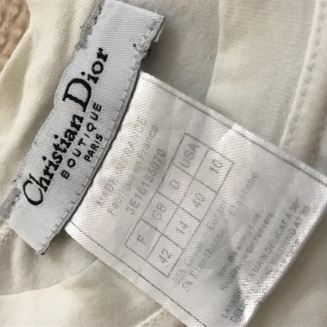 Christian Dior(クリスチャンディオール)のChristian Dior レディース Tシャツ ホワイト レディースのトップス(Tシャツ(半袖/袖なし))の商品写真