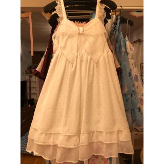 アンジェリックプリティー(Angelic Pretty)のプリンセス 白 JSK 美品(ひざ丈ワンピース)