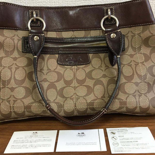 COACH(コーチ)のCOACH コーチ シグネチャー キャンバス レザー ショルダー ハンドバッグ レディースのバッグ(ショルダーバッグ)の商品写真