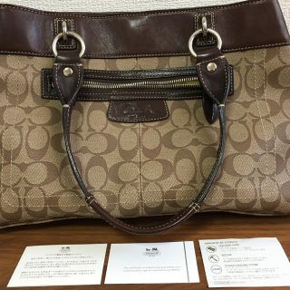 コーチ(COACH)のCOACH コーチ シグネチャー キャンバス レザー ショルダー ハンドバッグ(ショルダーバッグ)